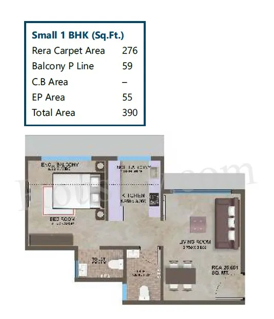 Navkar Harmony Unit plan - 390 sq.ft.